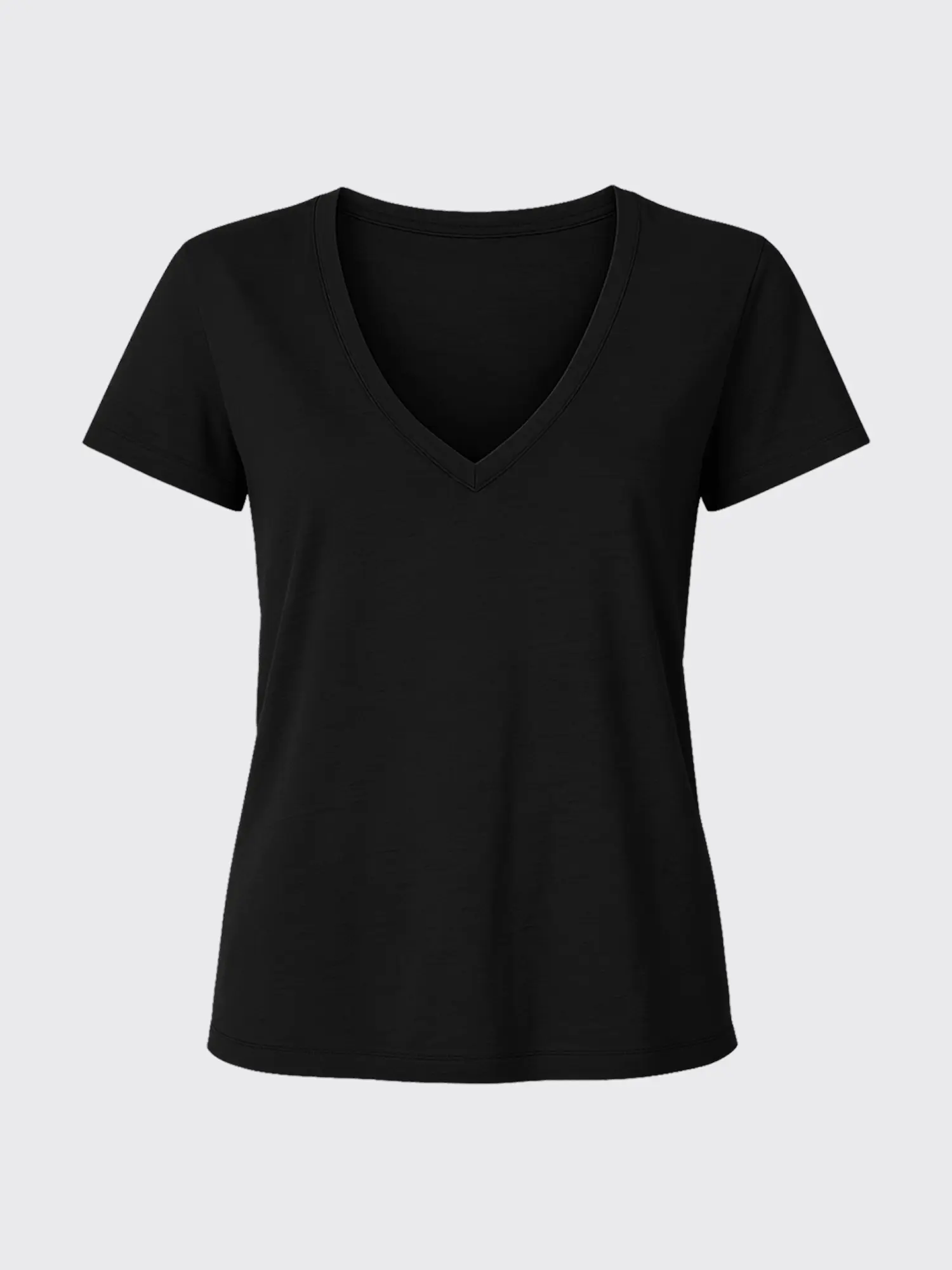 WOMAN MERINO V-NECK T-SHIRT - Image 3